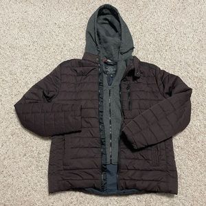 COPY - Buffalo David Biton Puffer Biker Jacket w/ double zip and hoodie